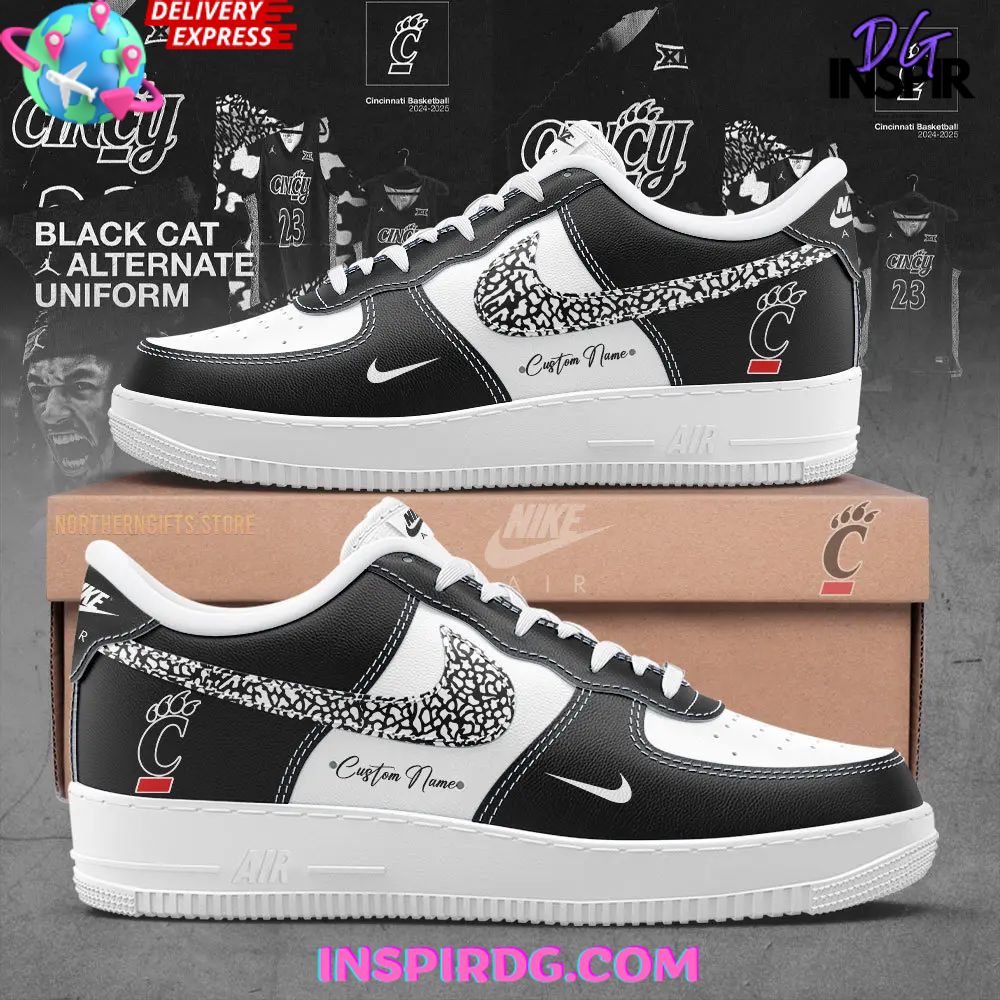 Cincinnati Bearcats Black Cat Nike Air Force 1 – InspirDG