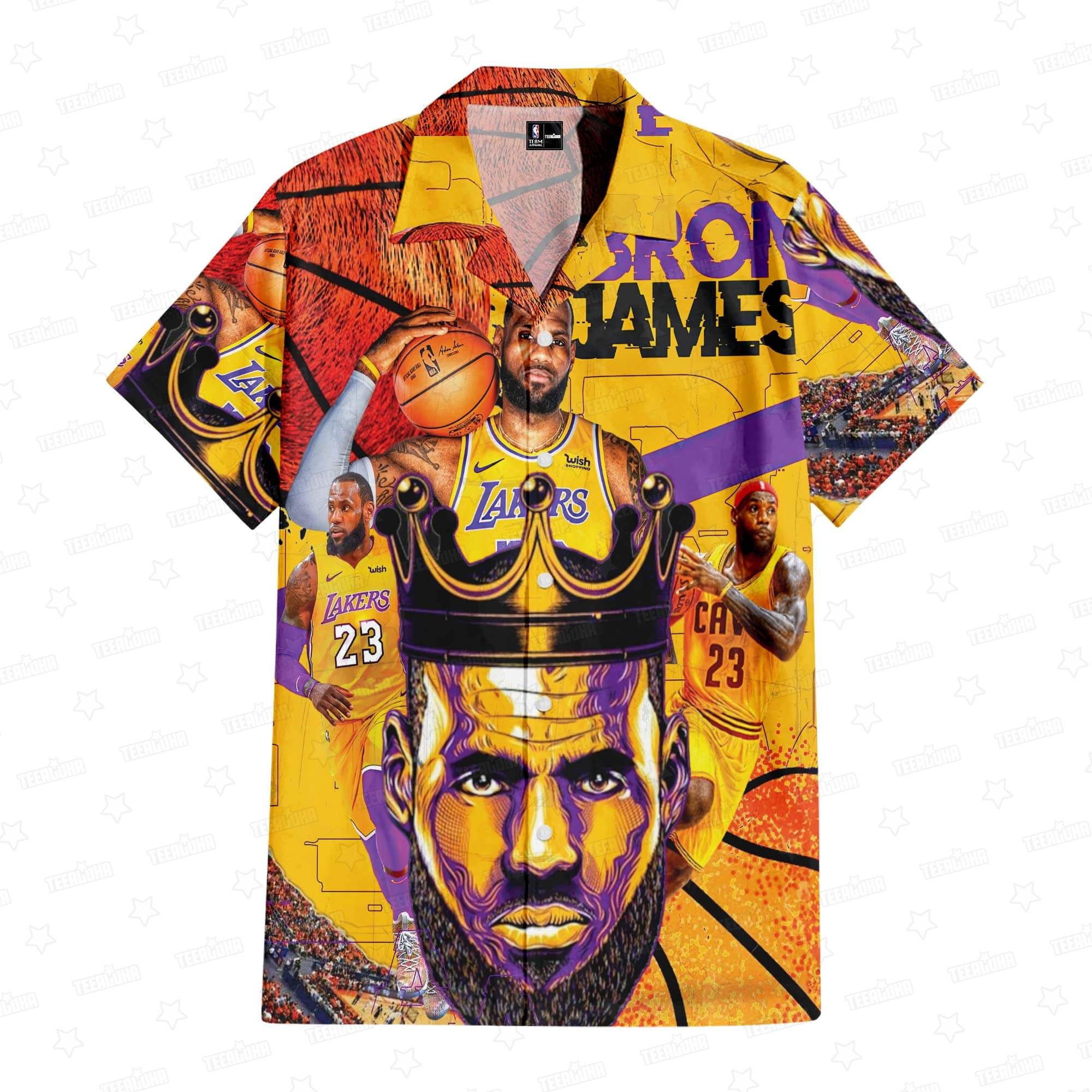 LeBron James Lakers Crowned Legacy Hawaiian Shirt