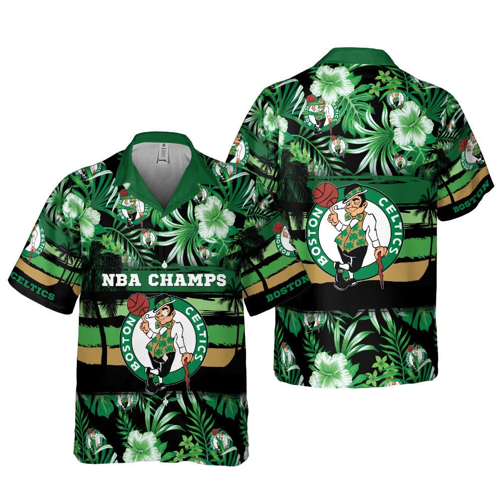 Boston Celtics Champs Tropical Hawaiian Shirt