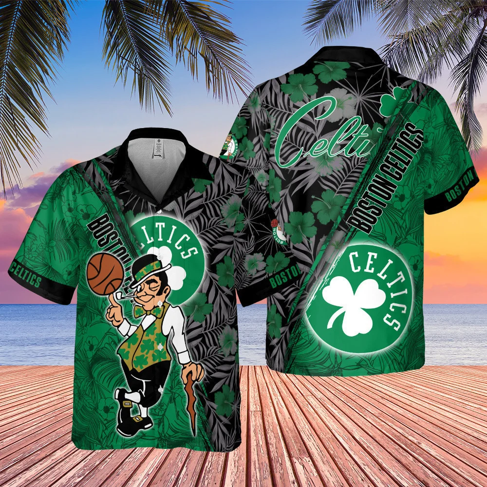 Boston Celtics Clover Paradise Hawaiian Shirt