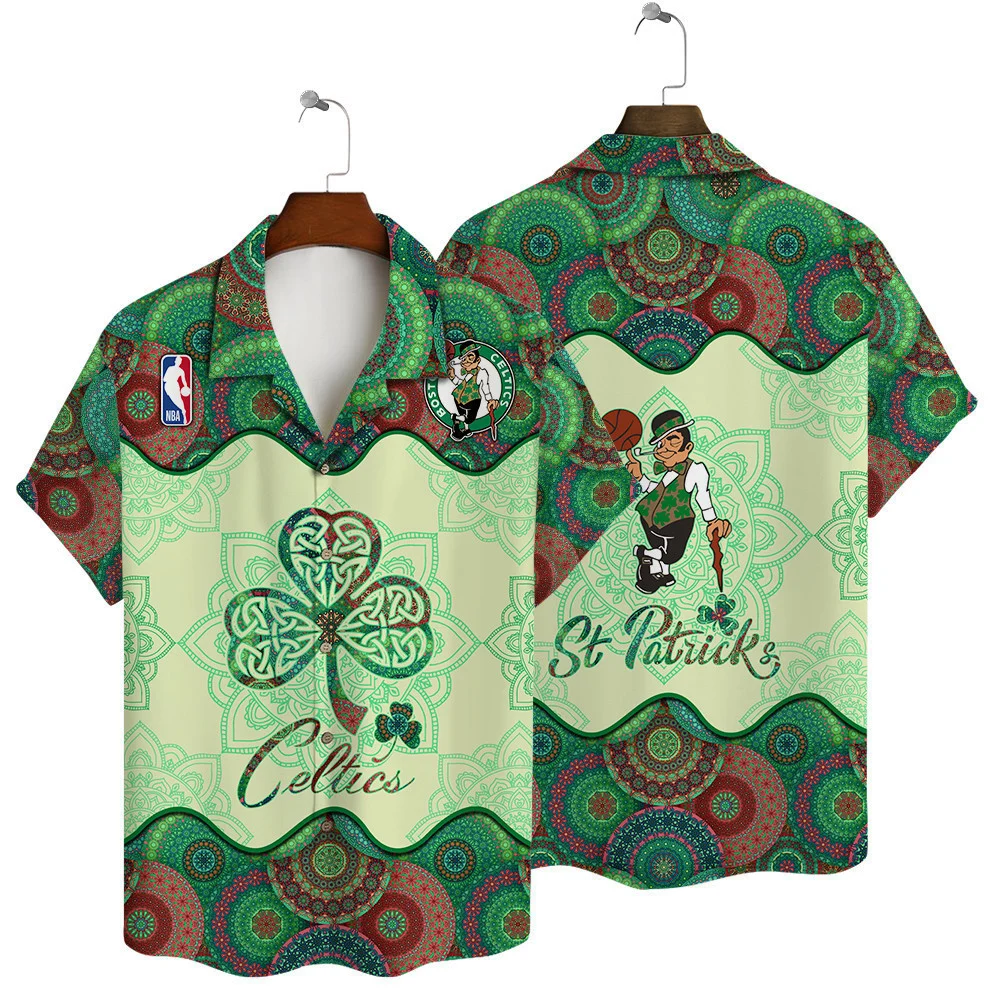 Boston Celtics Happy Saint Patrick’s Day AOP Hawaiian Shirt