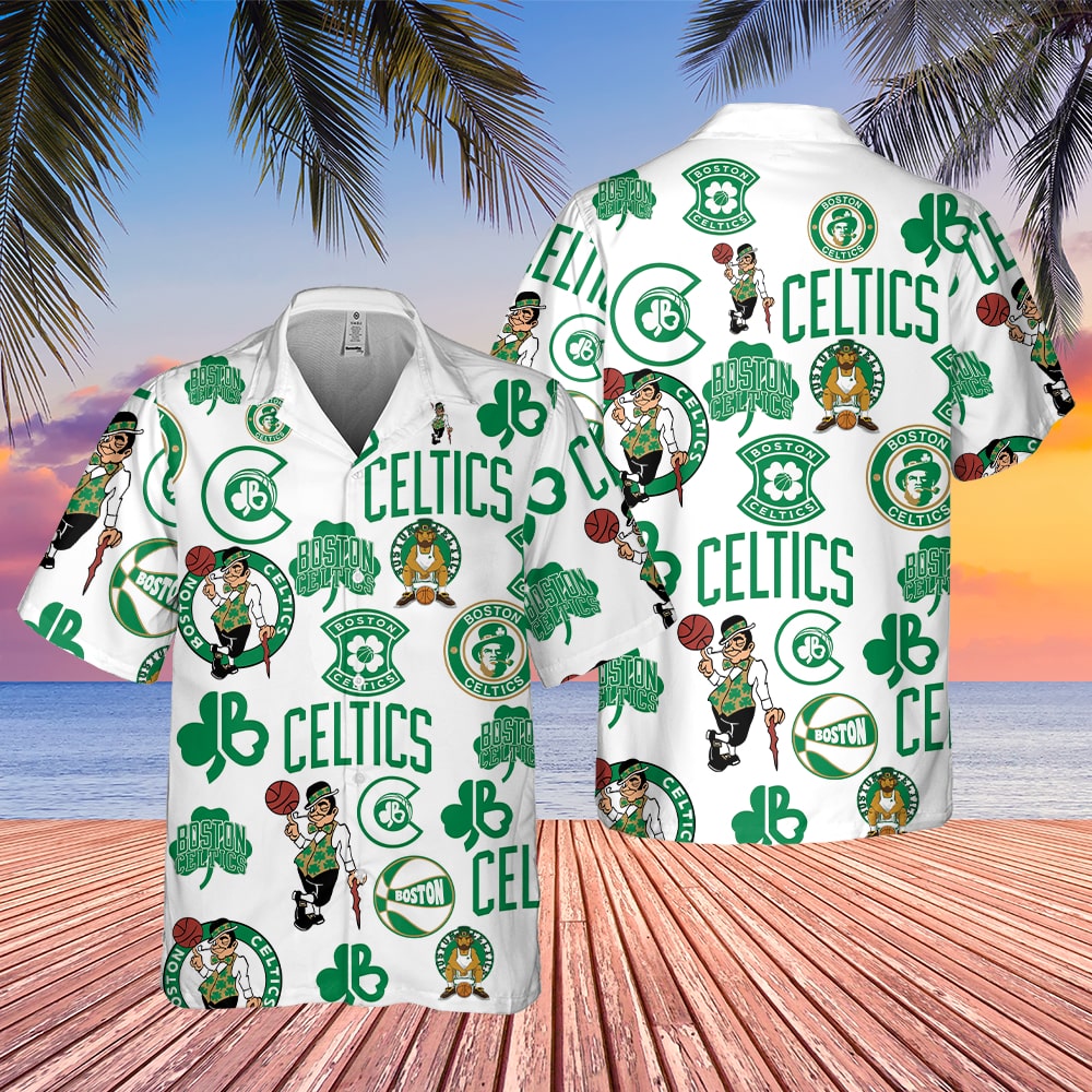 Boston Celtics Heritage Logo Hawaiian Shirt