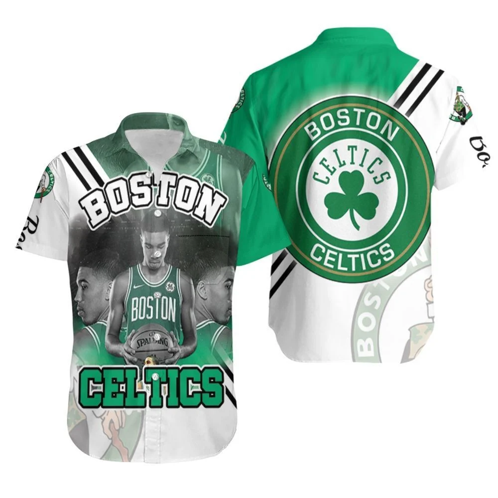 Boston Celtics Jayson Tatum 0 Signature Hawaiian Shirt