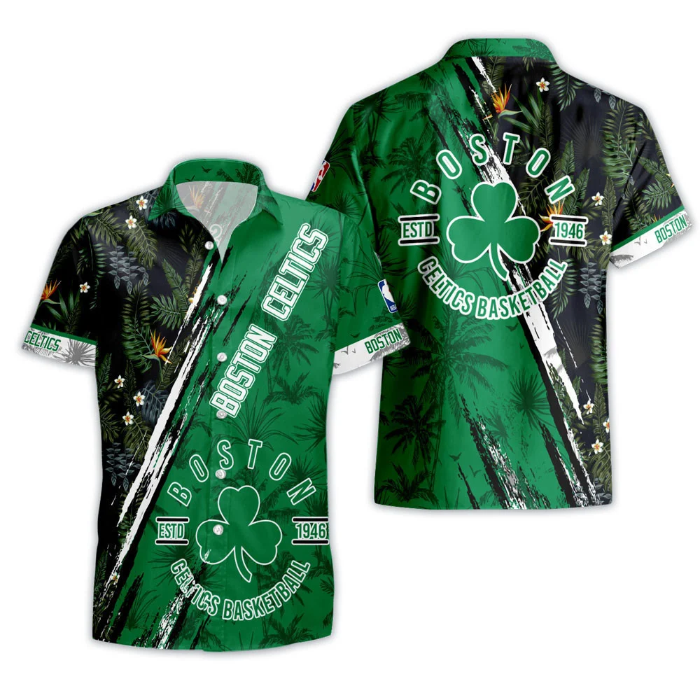 Boston Celtics Jungle Spirit Hawaiian Shirt