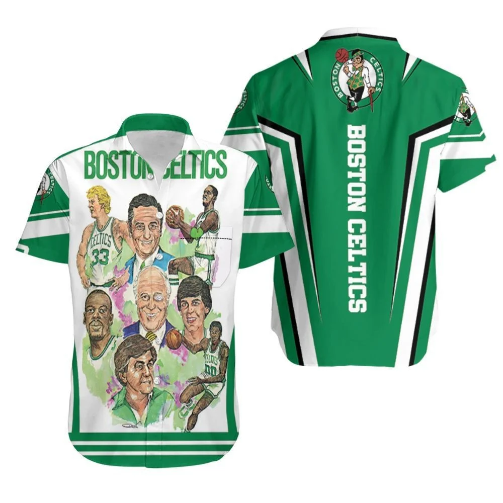 Boston Celtics Legends Portrait Hawaiian Shirt