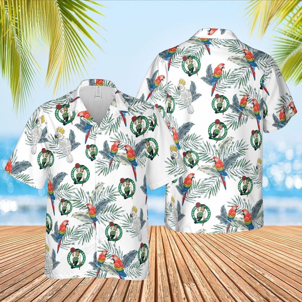 Boston Celtics Parrot Paradise Hawaiian Shirt