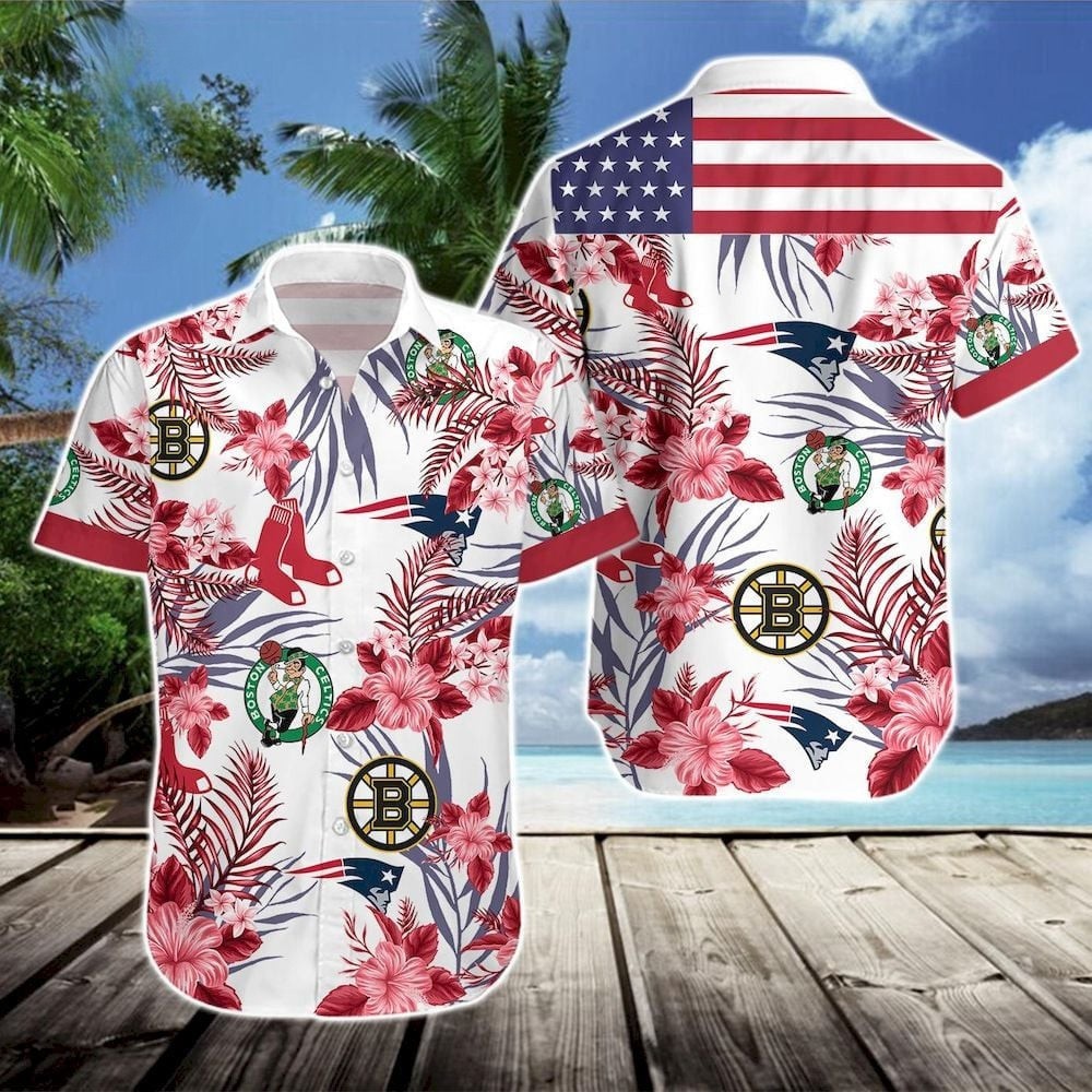 Boston Celtics Sports Pride Floral Hawaiian Shirt