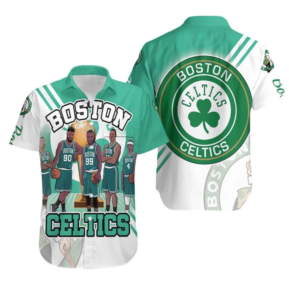 Boston Celtics Trophy Team Champions Hawaiian Shirt