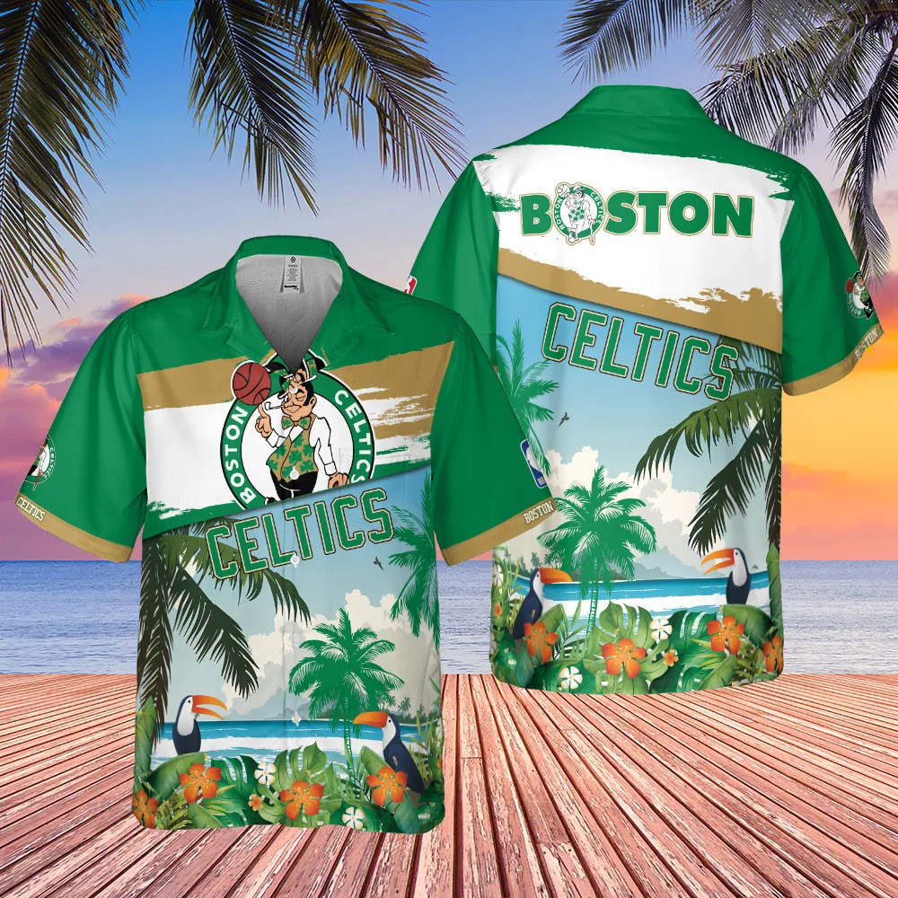 Boston Celtics Tropical Paradise Hawaiian Shirt