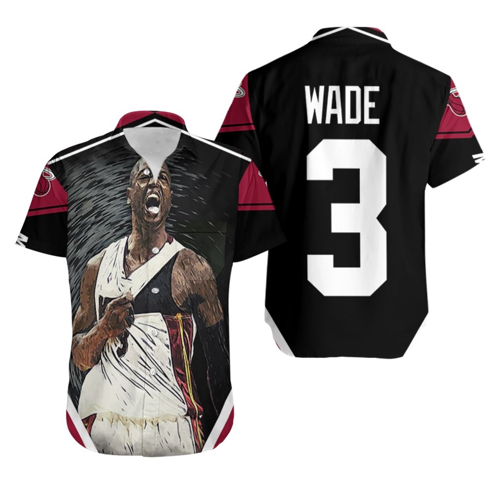 Dwyane Wade 3 Miami Heat Strong Warrior Legend Hawaiian Shirt