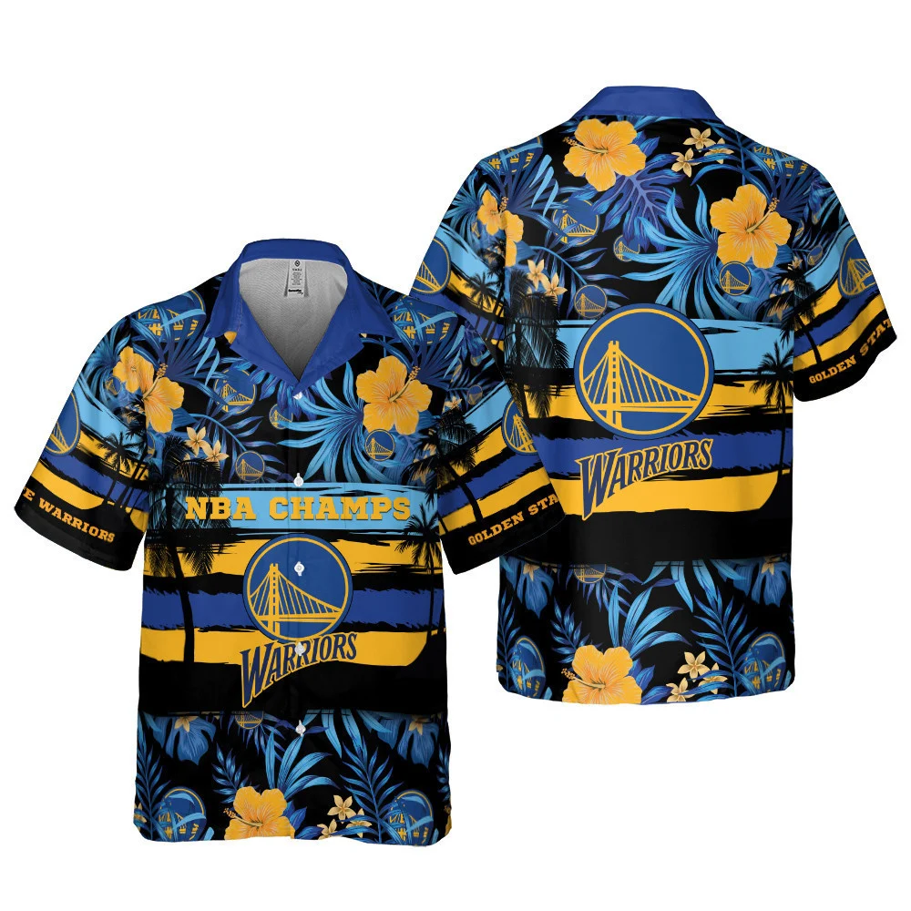 Golden State Warriors Championship Bloom Hawaiian Shirt