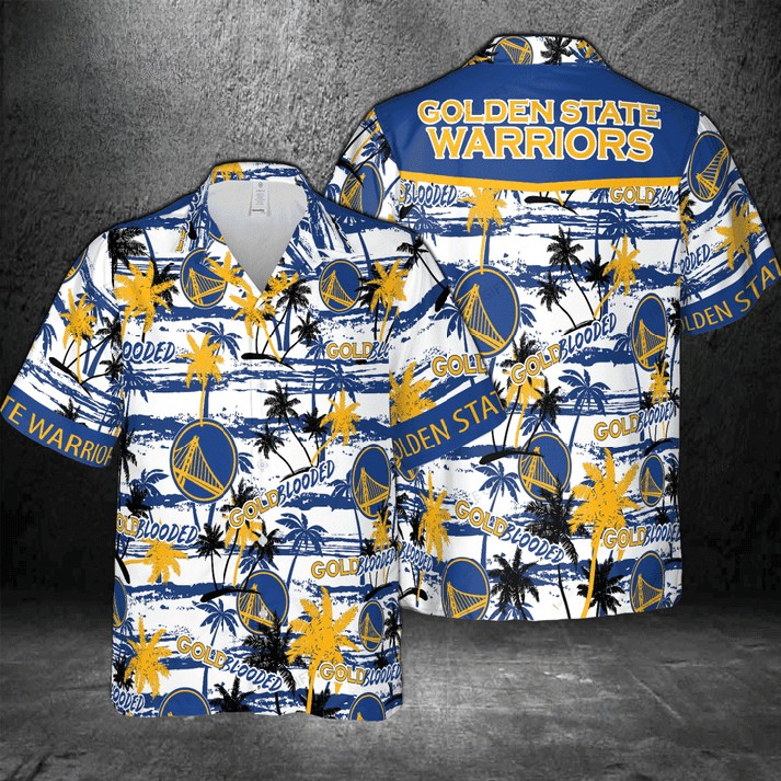 Golden State Warriors Palm Horizon Hawaiian Shirt