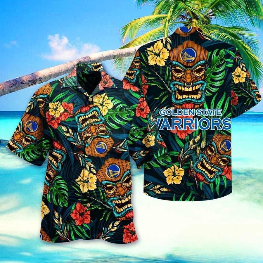 Golden State Warriors Tiki Paradise Hawaiian Shirt