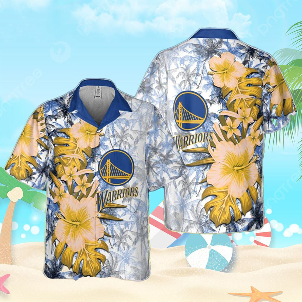 Golden State Warriors Tropical Bloom Hawaiian Shirt