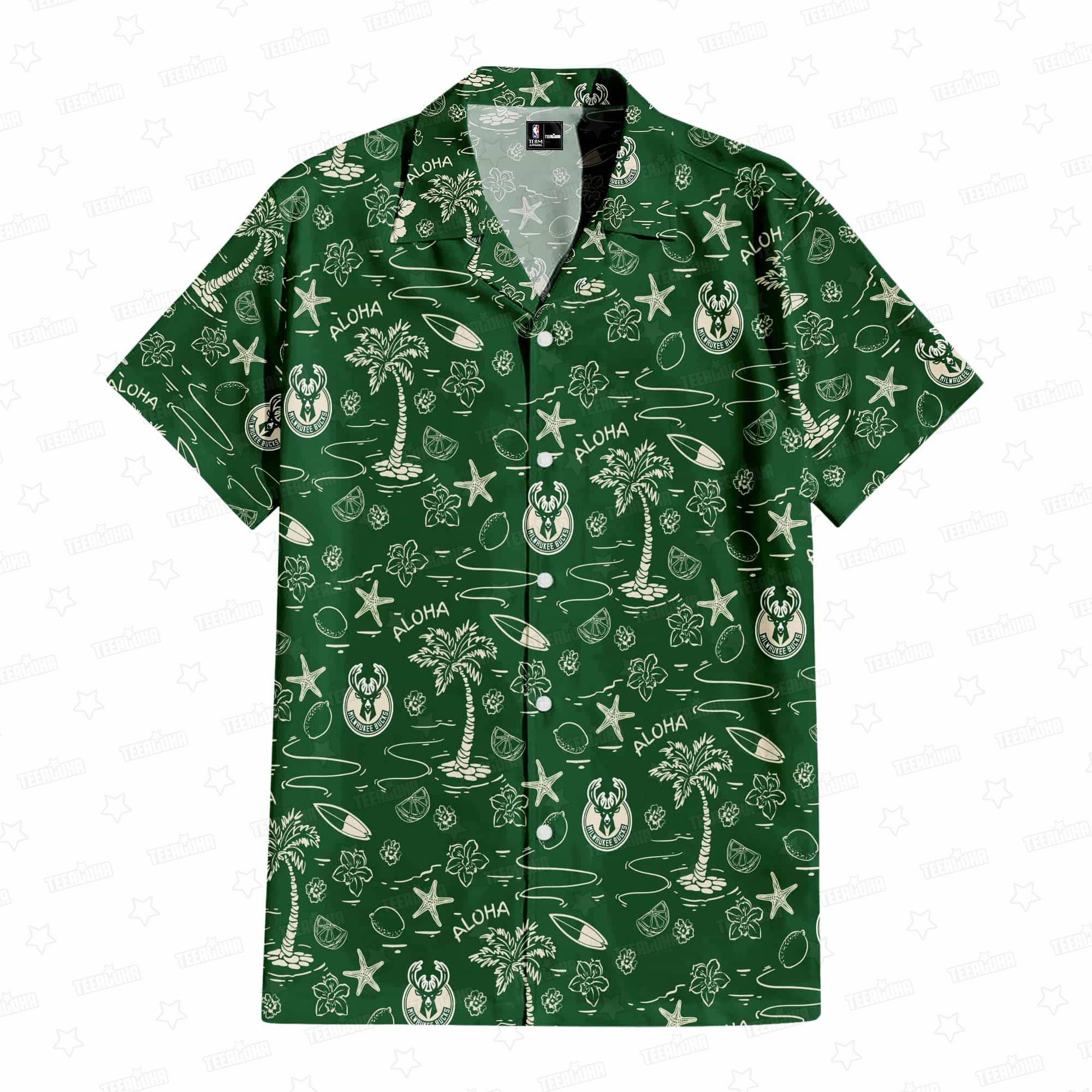 Milwaukee Bucks Tropical Breeze Hawaiian Shirt