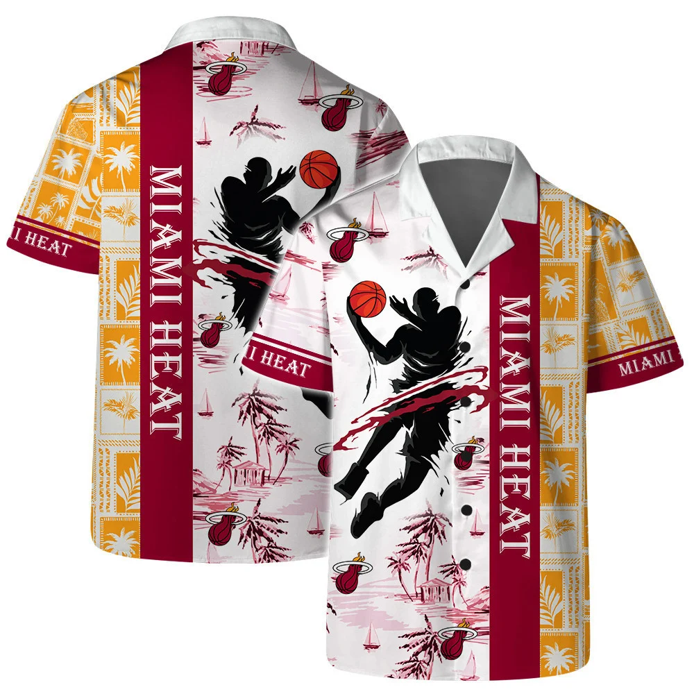 Miami Heat Slam Dunk Hawaiian Shirt