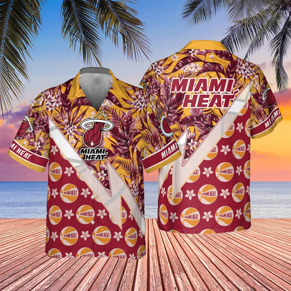 Miami Heat Tropical Energy Hawaiian Shirt