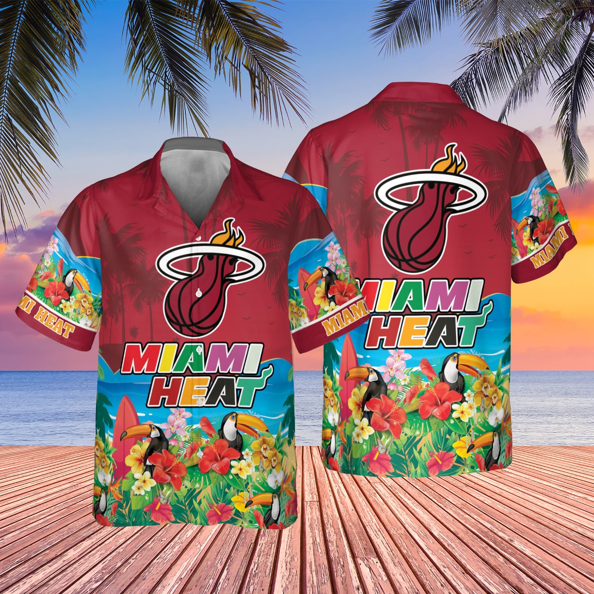 Miami Heat Tropical Paradise Hawaiian Shirt