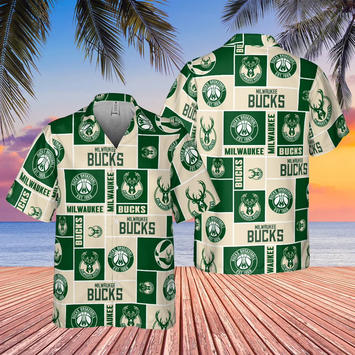 Milwaukee Bucks Iconic Logo Hawaiian Shirt